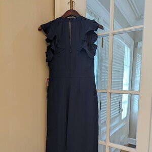 Vince Camuto Ruffle Wide Leg Crop Jumpsuit